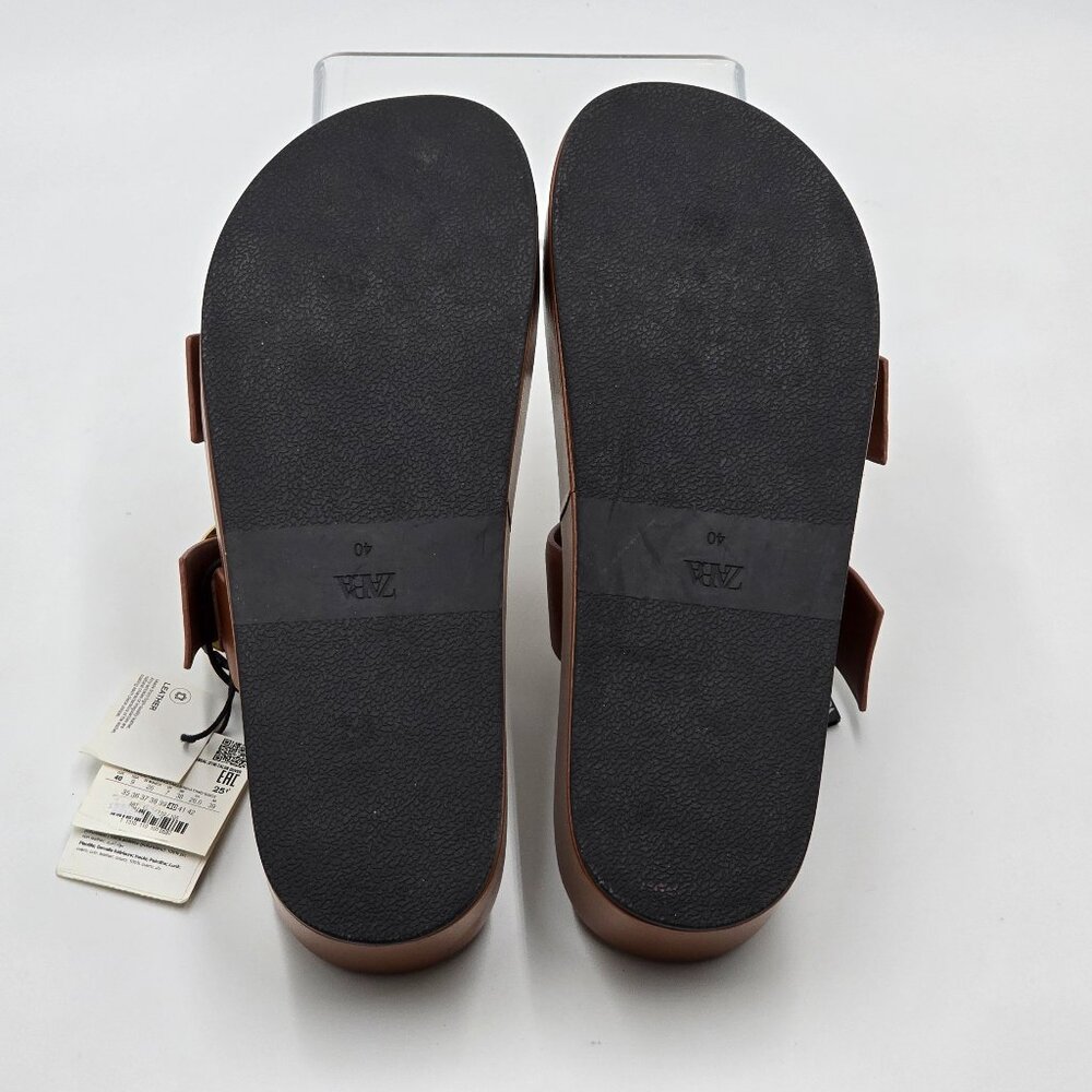 Zara Leather Platform Buckle Sandals - NWT - Picture 13 of 16